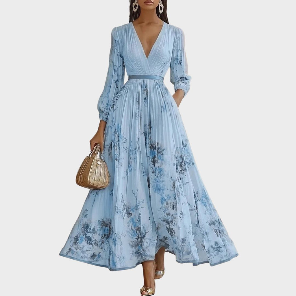 Vivienne Pleated Maxi Dress