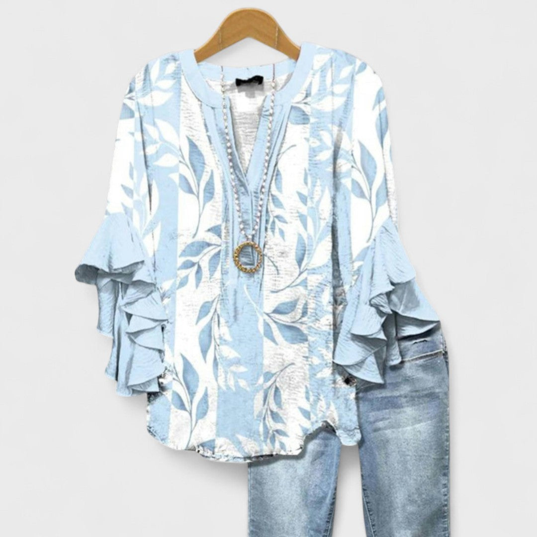 Lyra Ruffle-Sleeve Blouse