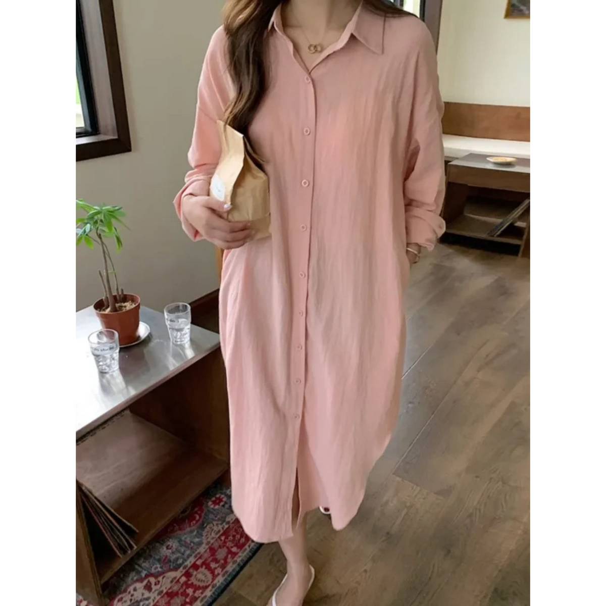 Cheri Maxi Shirt Dress