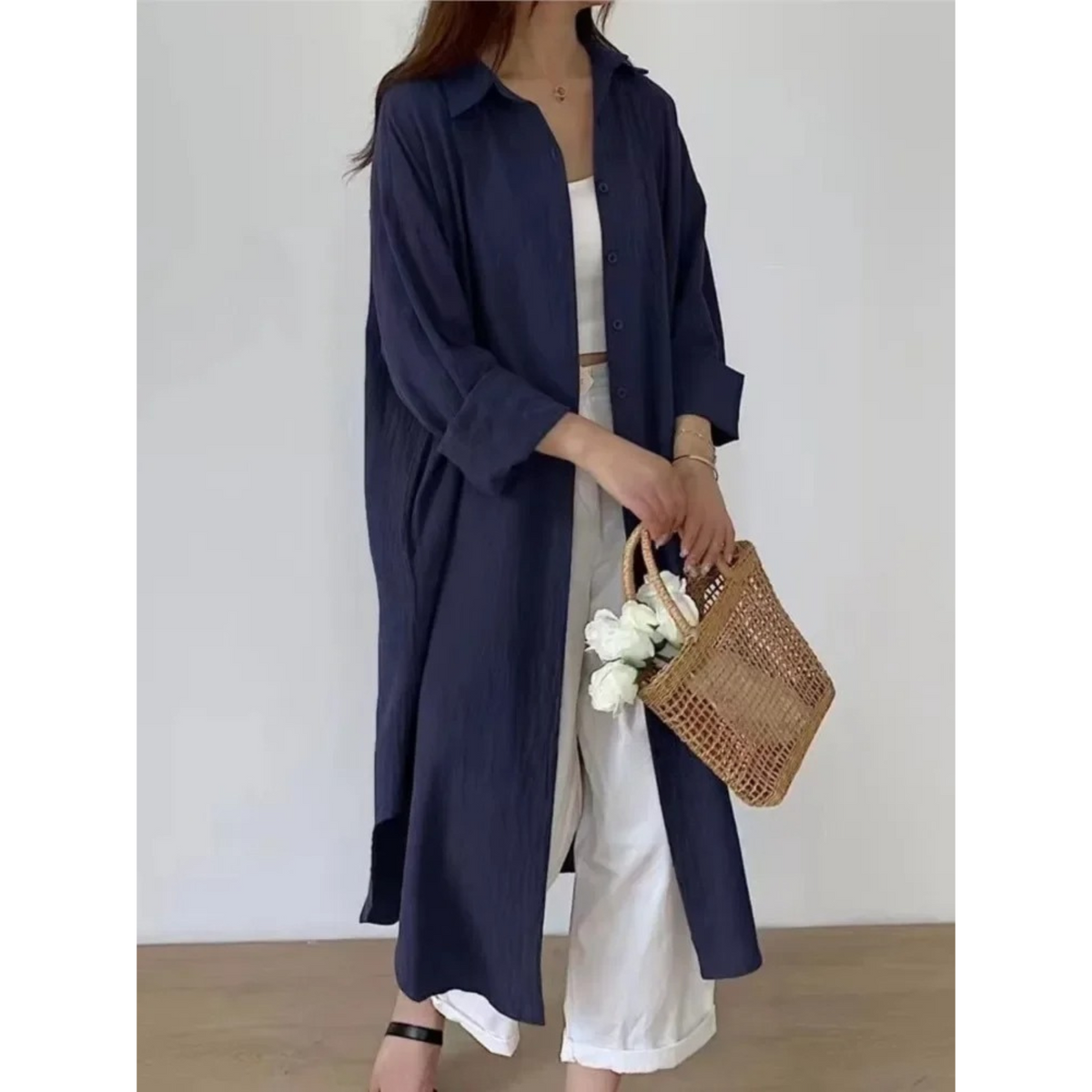 Cheri Maxi Shirt Dress