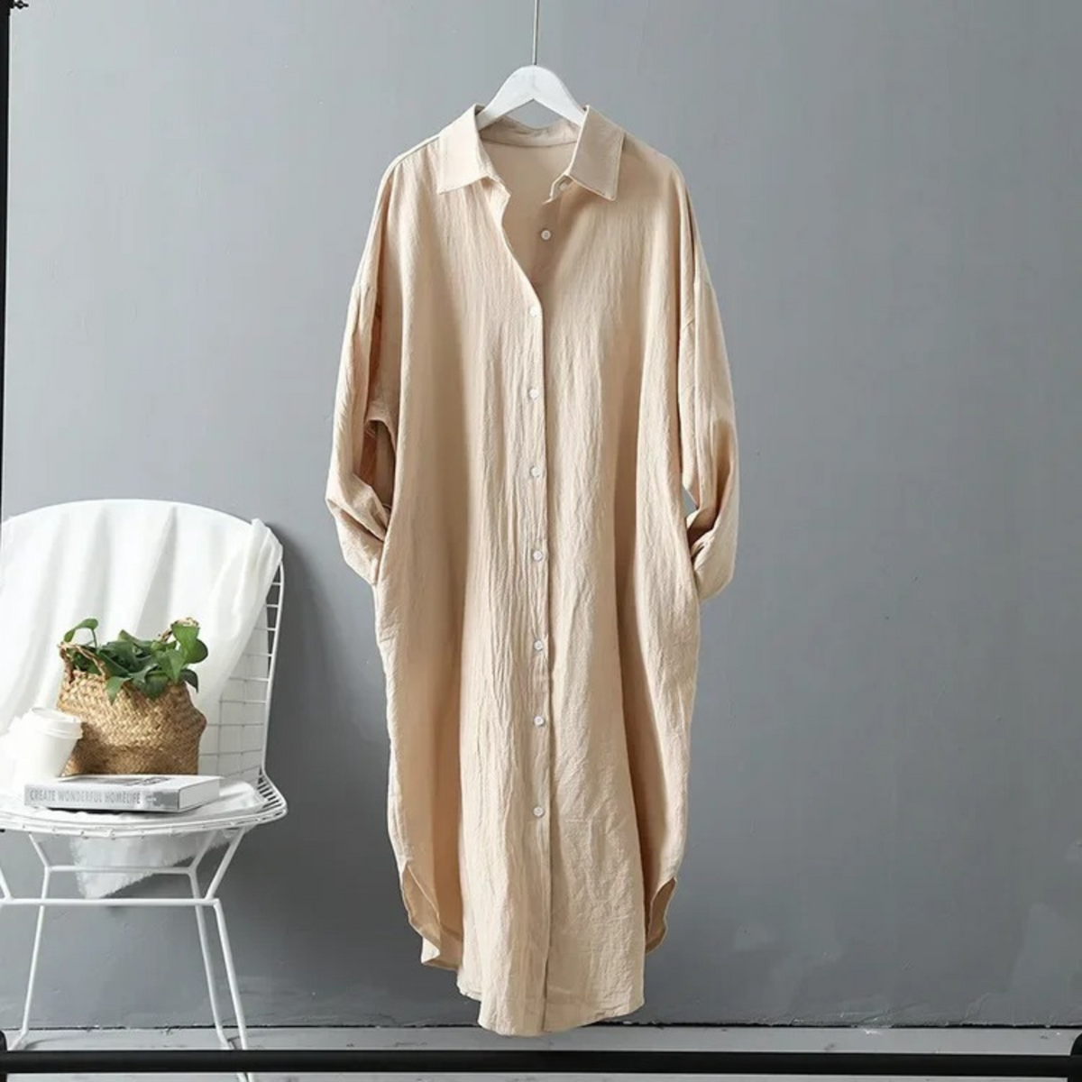 Cheri Maxi Shirt Dress