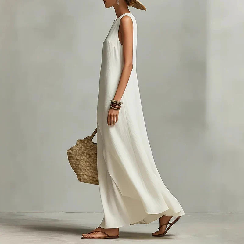 Marietta Layered Linen Maxi Dress