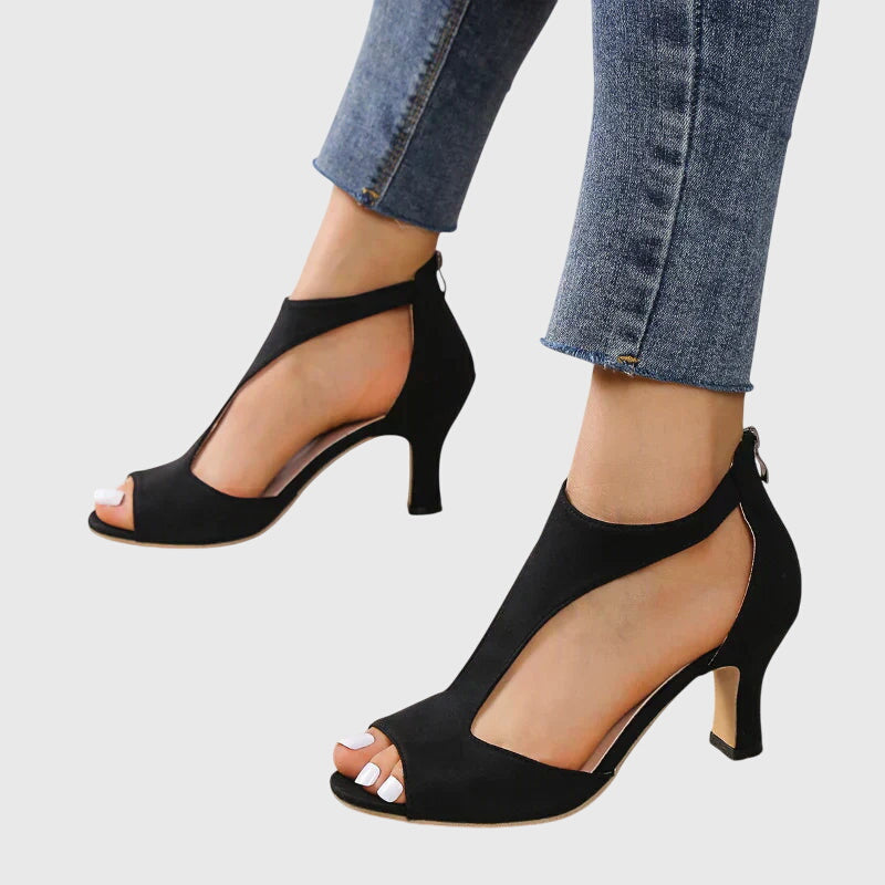Bibury Open-Toe Heels