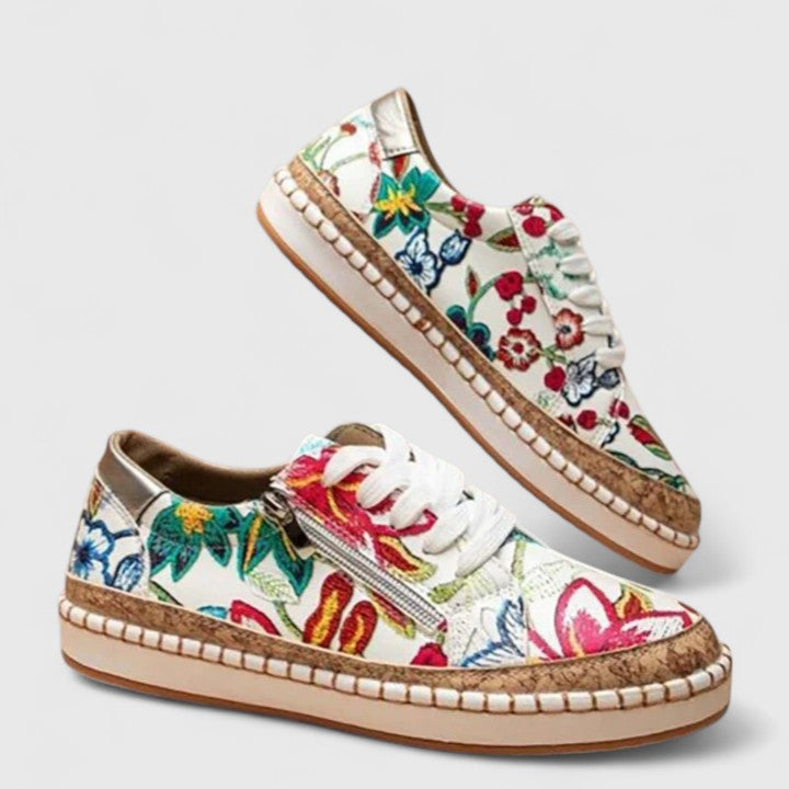 San Candido Floral Stitch Sneakers