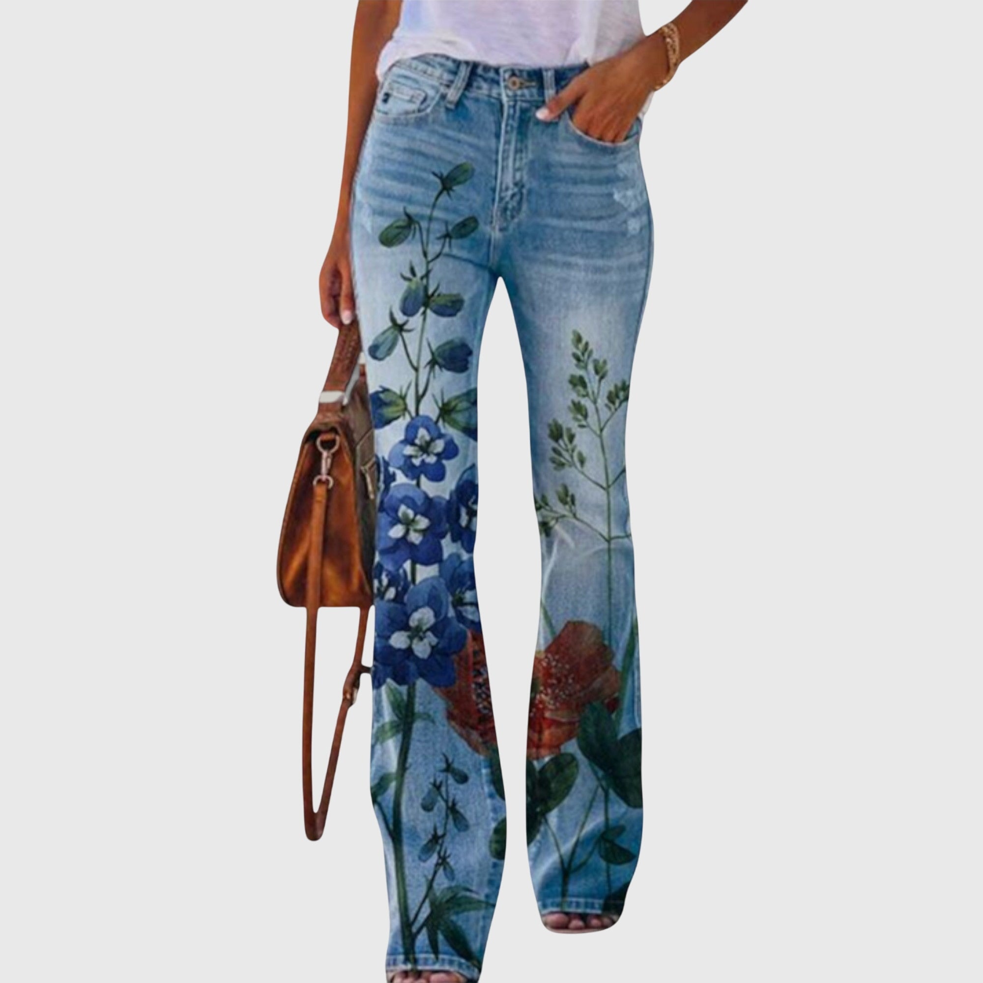 Thelma Floral Wide-Leg Denim