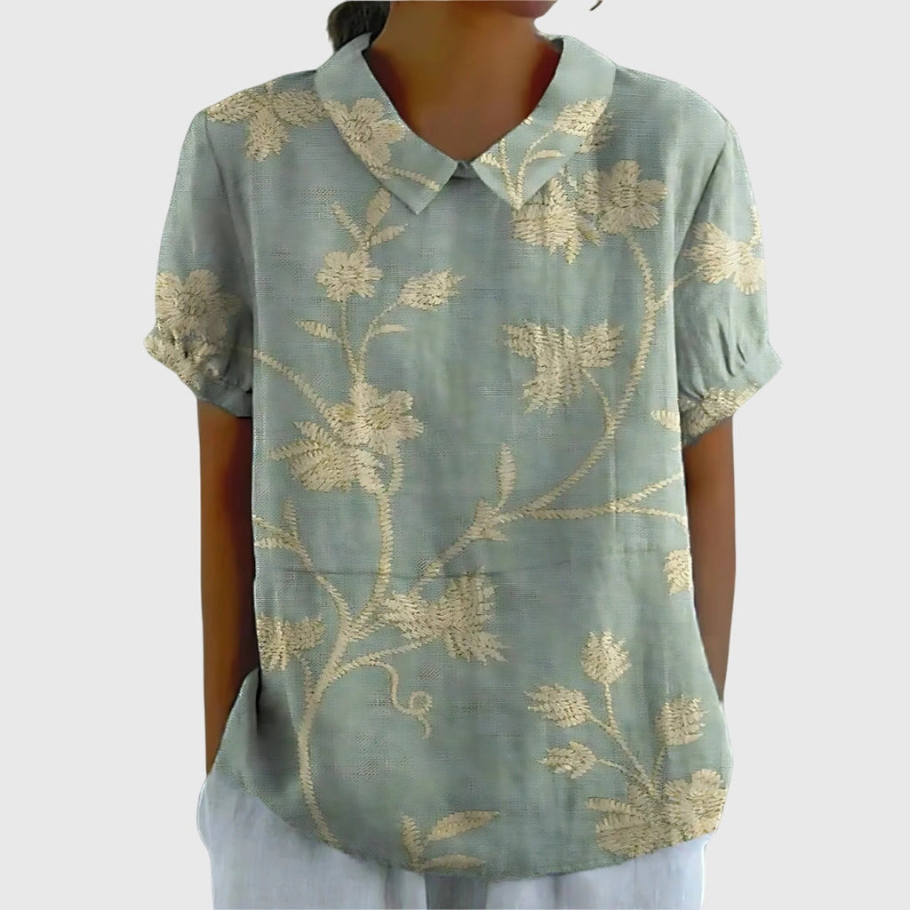 Meadowsong Floral V-Neck Blouse