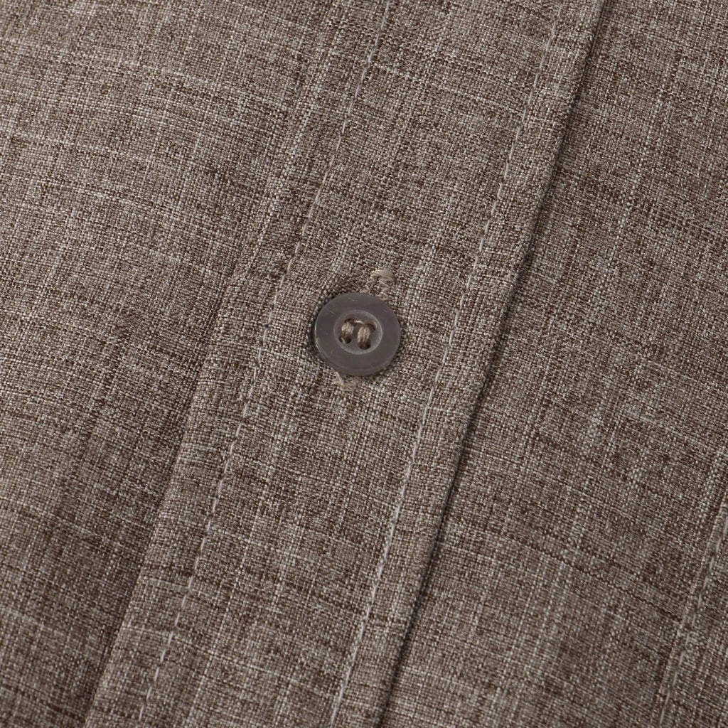 Sorrel Mandarin Cotton-Linen Shirt