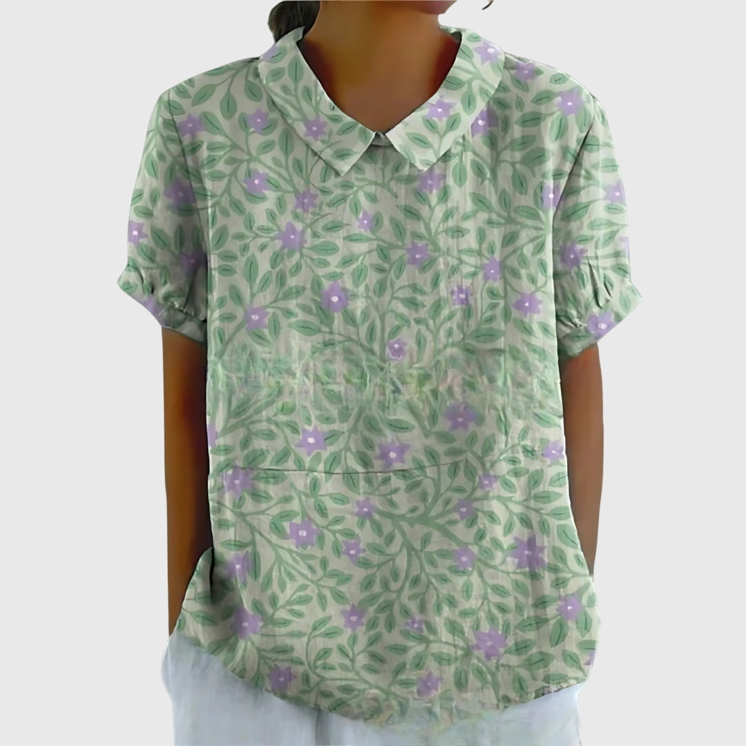 Meadowsong Floral V-Neck Blouse