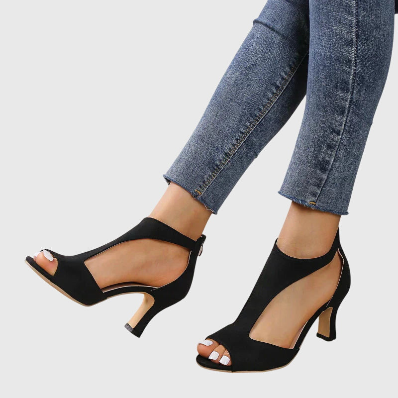 Bibury Open-Toe Heels