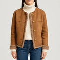 Siargo Shearling-Trimmed Suede Jacket