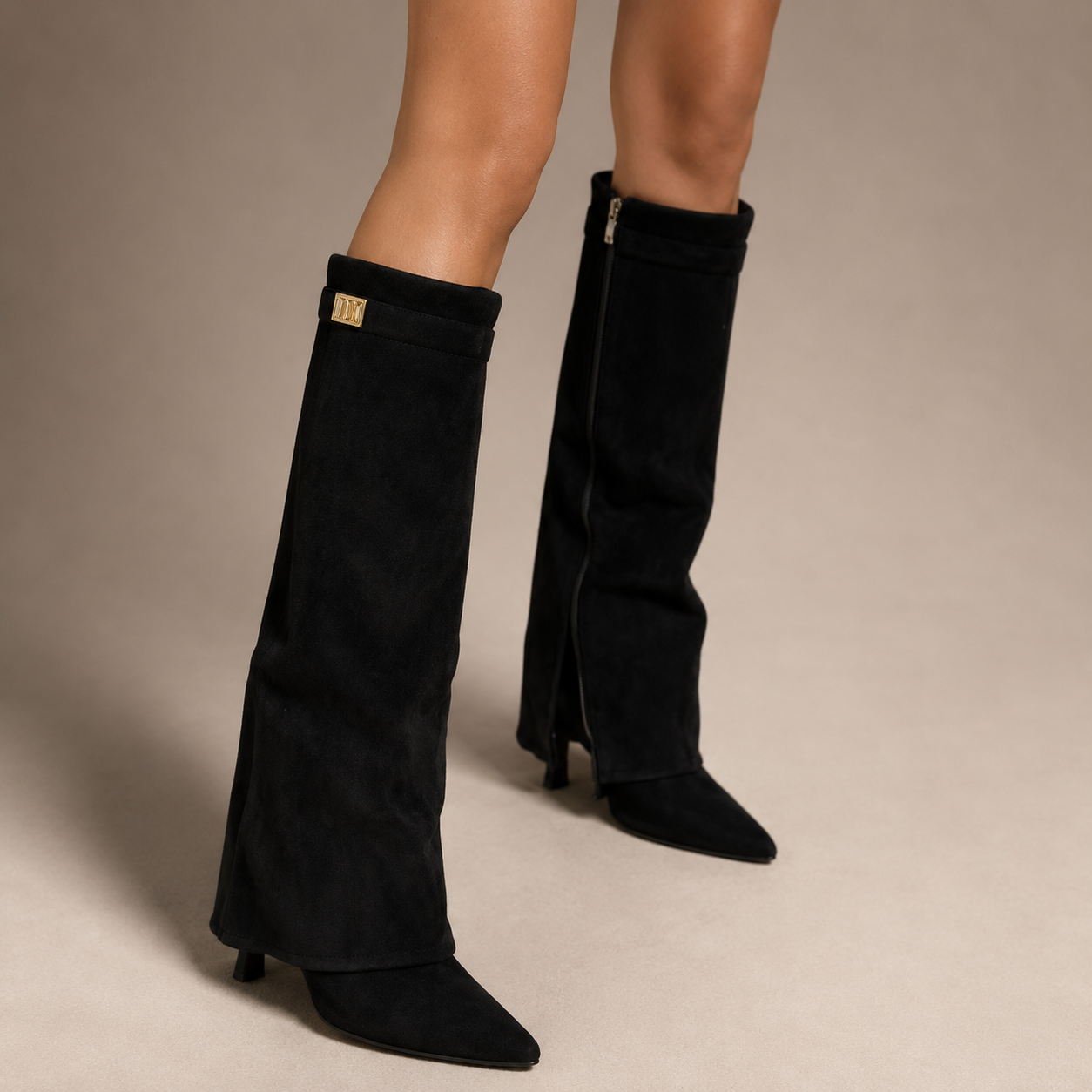 The Elysée Fold-Over Wedge Boot