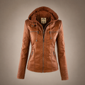 The Harper Hooded Moto Jacket