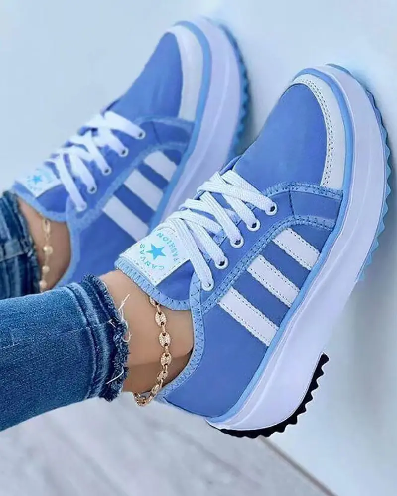 Myra Neon-Trim Sneakers