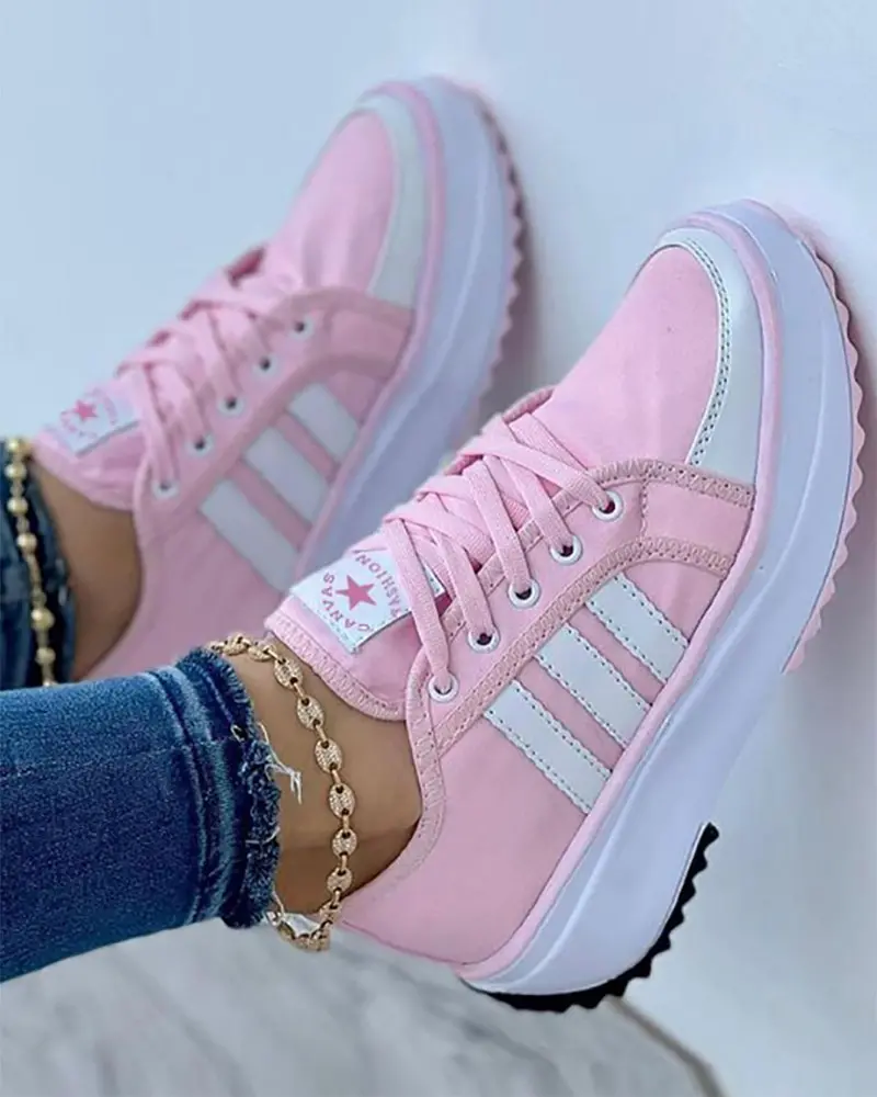 Myra Neon-Trim Sneakers