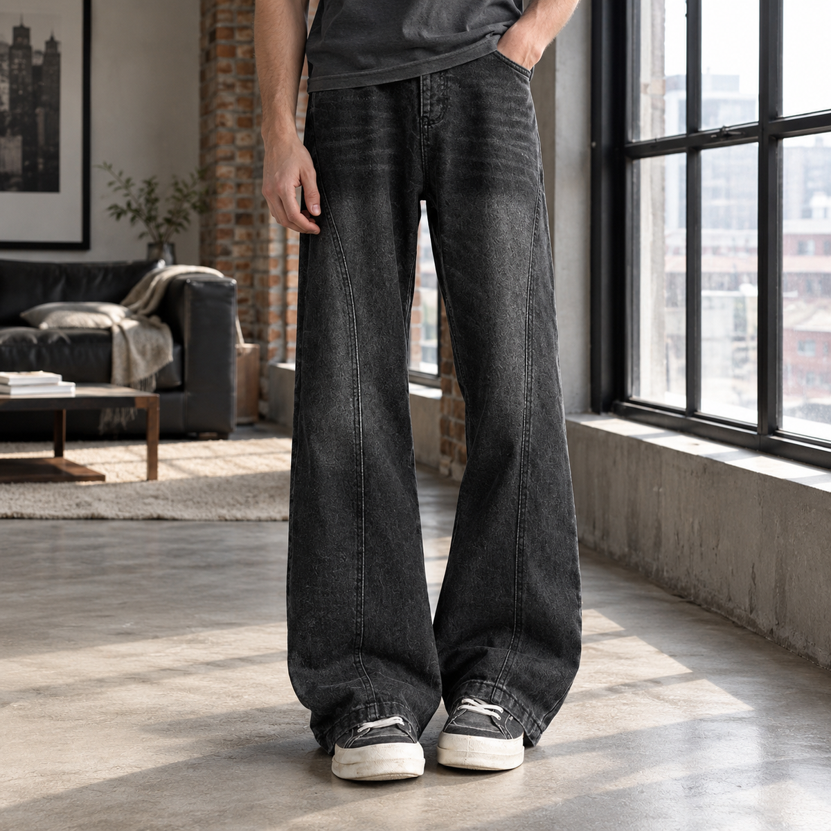 Mina Washed Wide-Leg Jeans