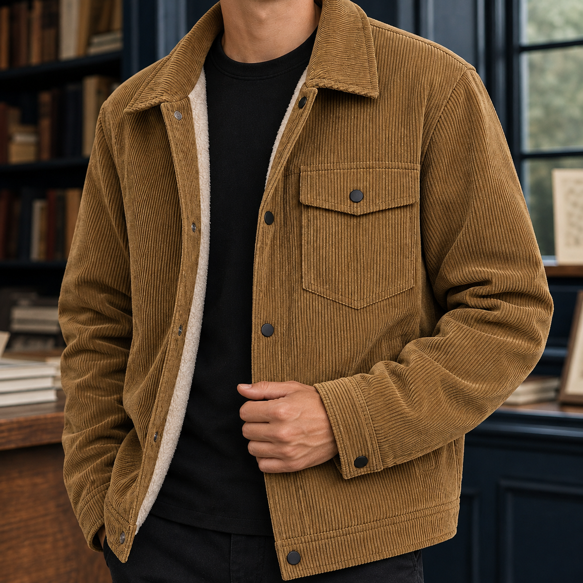 Twila Plush-Lined Corduroy Jacket