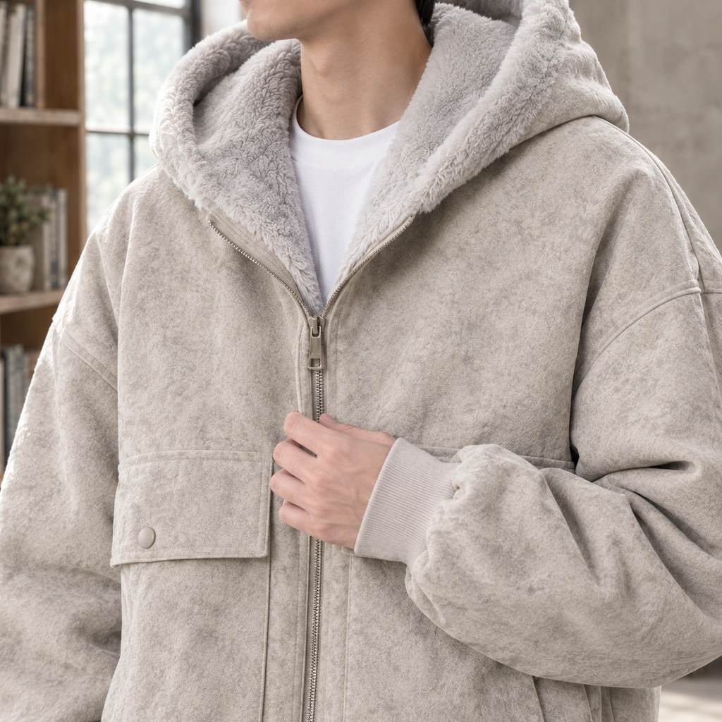 Edith Sherpa-Lined Hooded Jacket