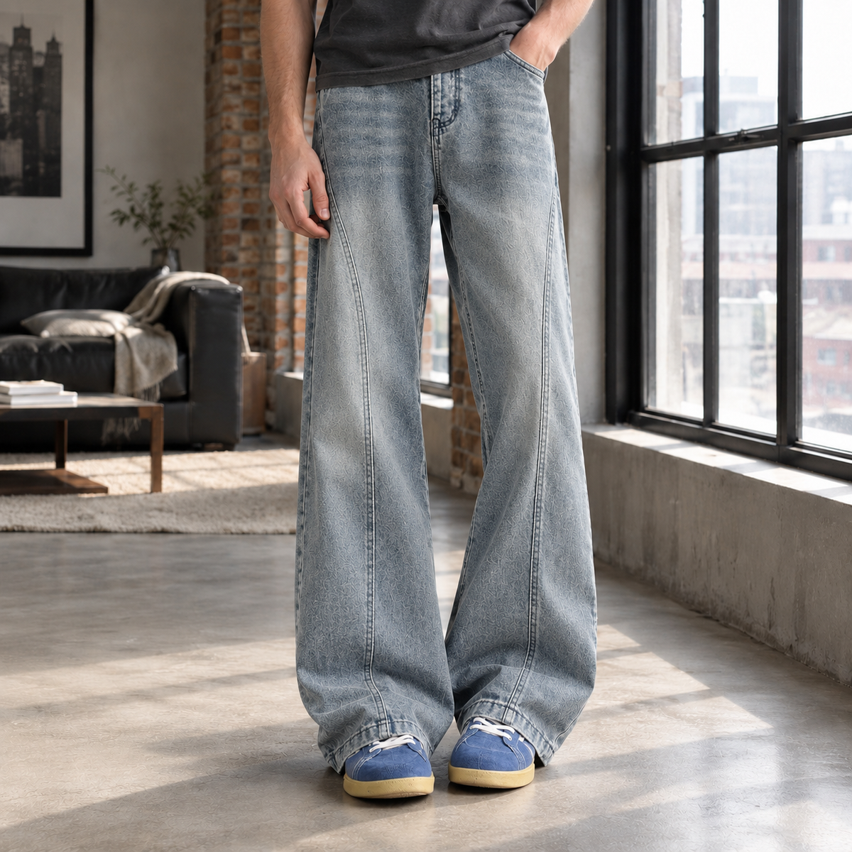 Mina Washed Wide-Leg Jeans
