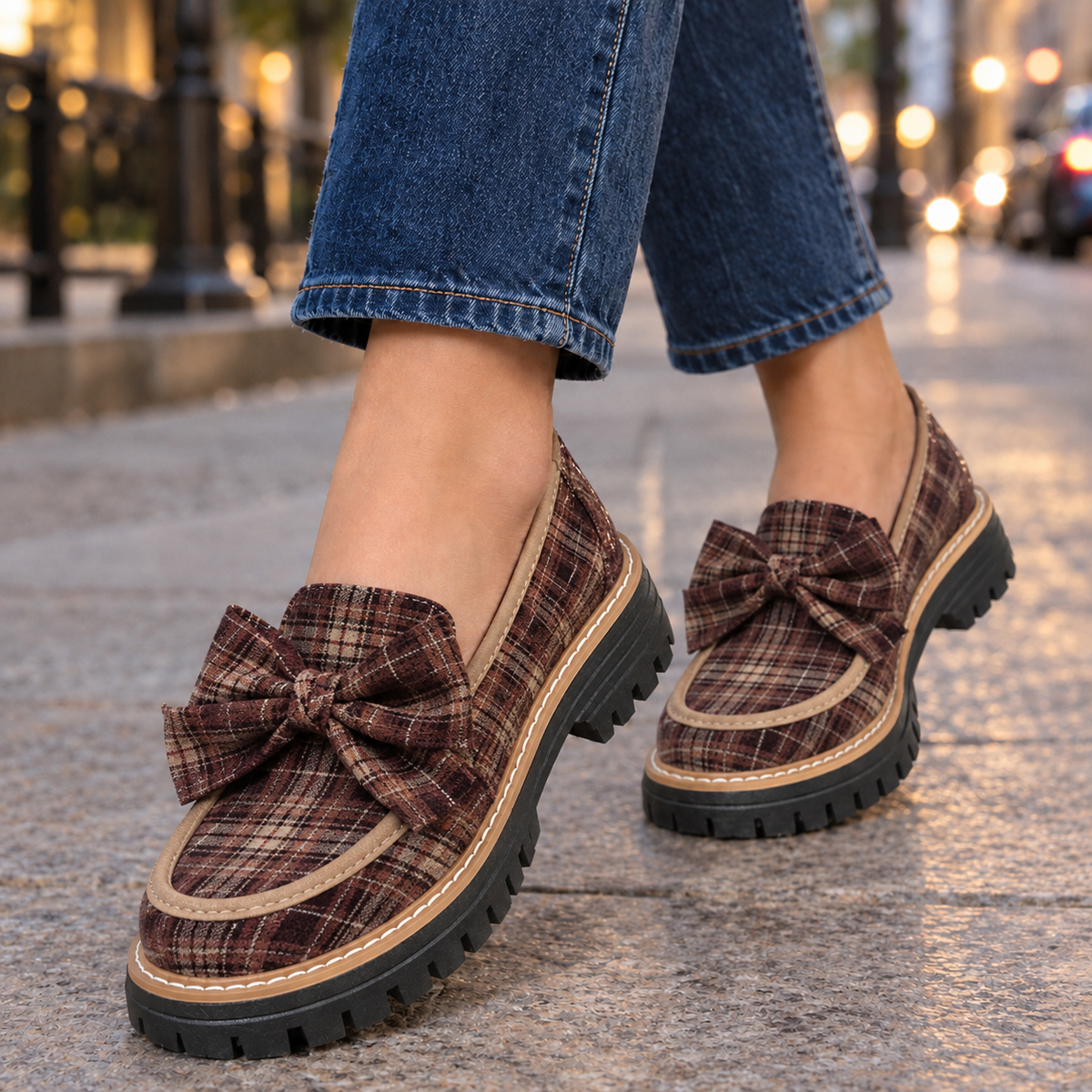 Helena Bow Chunky Loafers