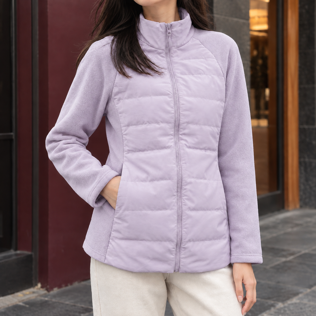 Millie Quilted Hybrid Jacket