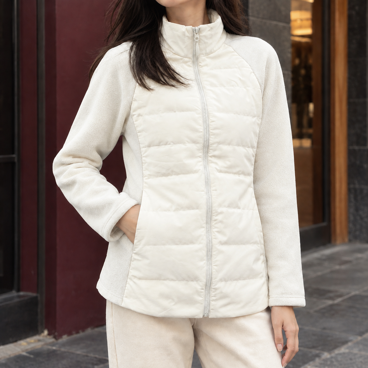 Millie Quilted Hybrid Jacket