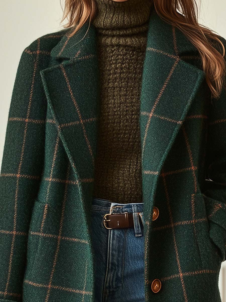 Flam Tweed Check Coat