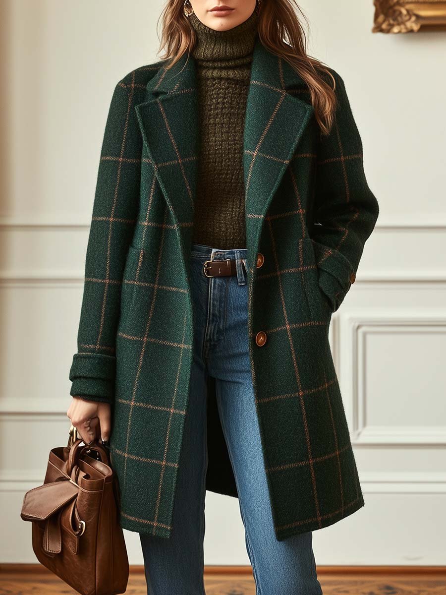 Flam Tweed Check Coat