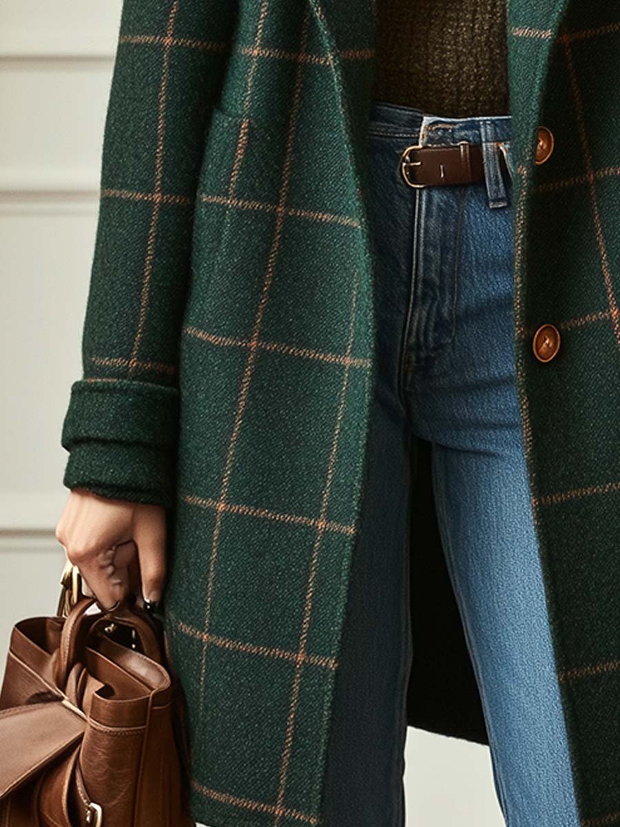Flam Tweed Check Coat