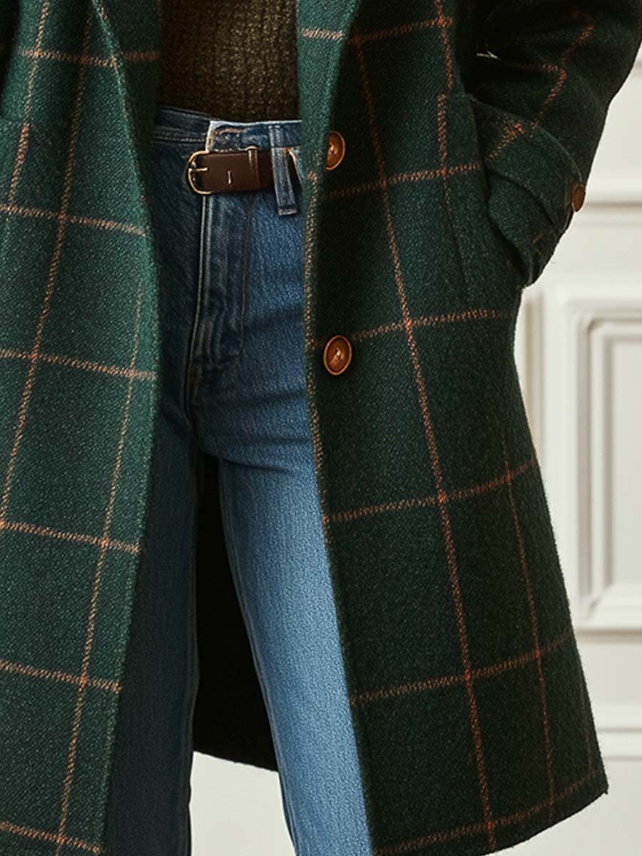 Flam Tweed Check Coat