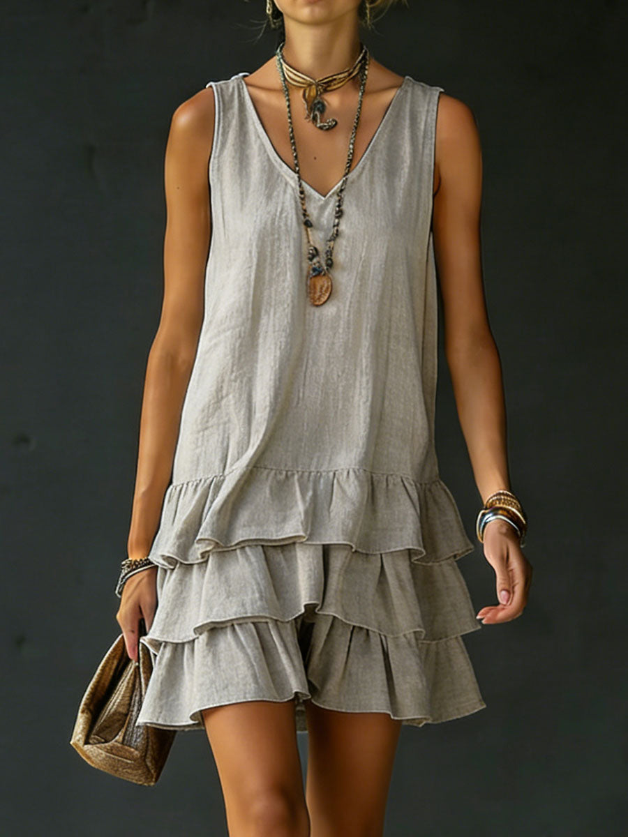 Thalassa Tiered Ruffle Mini Dress