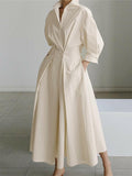 Valerie Tailored Pleated Shirt Dress