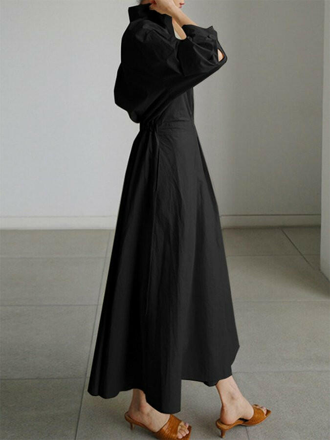 Valerie Tailored Pleated Shirt Dress