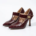 Cassian Croc-Embossed Heels